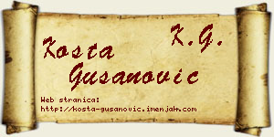 Kosta Gušanović vizit kartica
